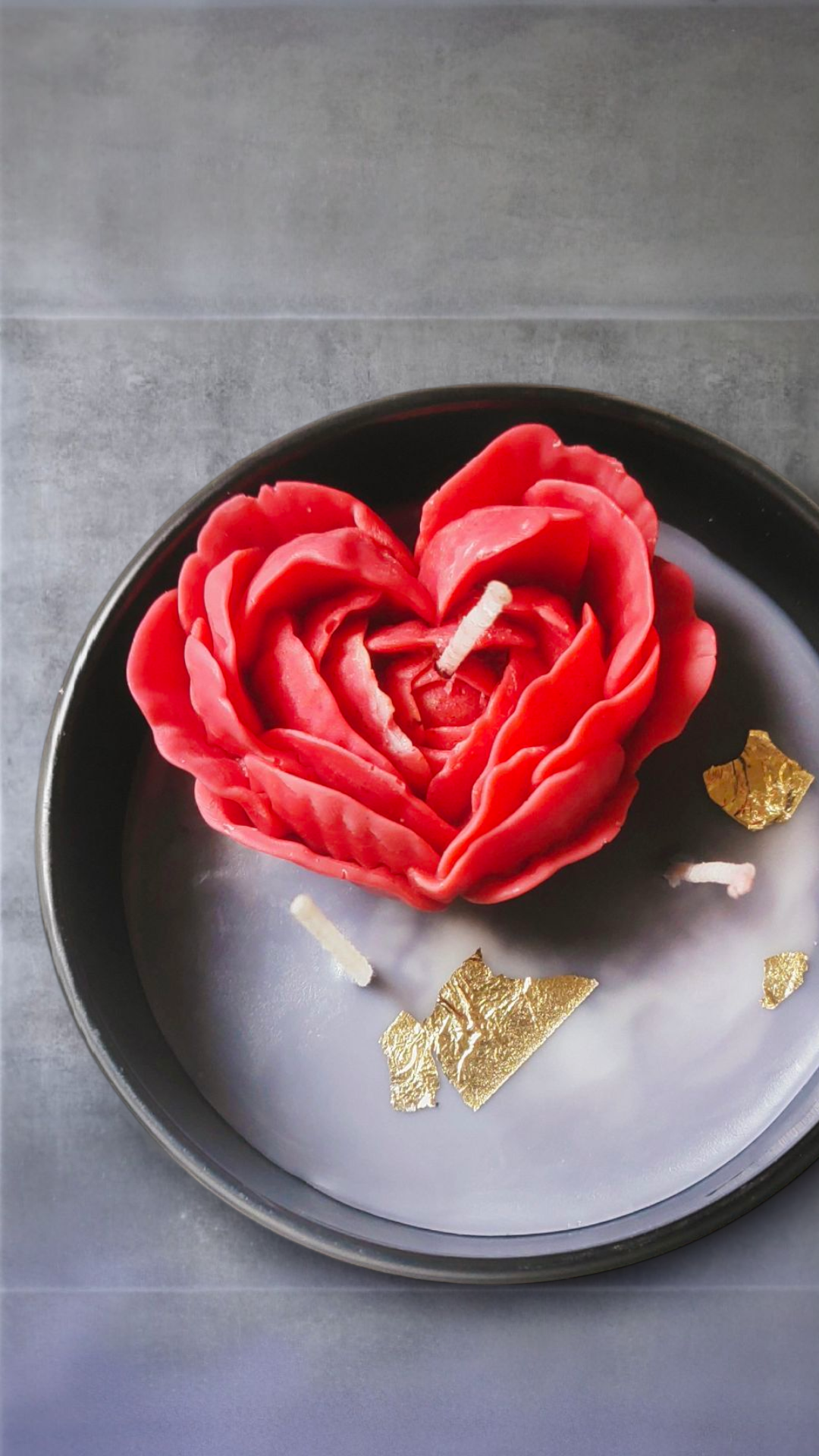 Multi-wick Scented Marble Rose Candle