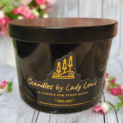 Multi-wick Scented Marble Rose Candle