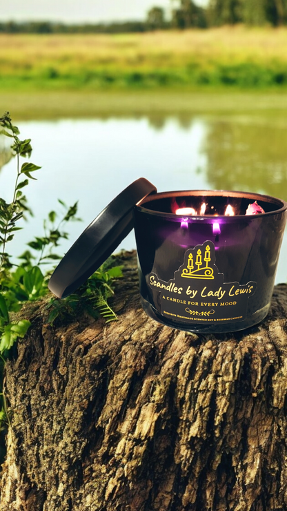 Multi-wick Scented Marble Rose Candle
